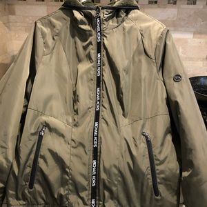 Michael Kors olive green winter jacket size large